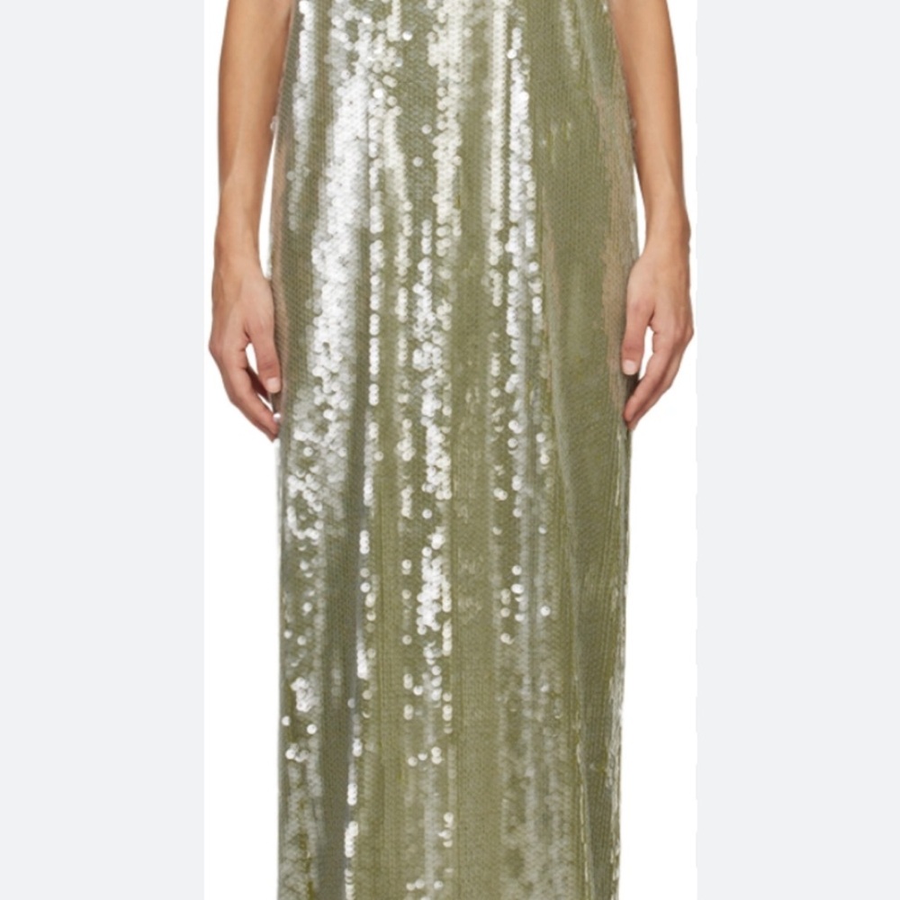STAUD Olive Sequin Strapless Dress
